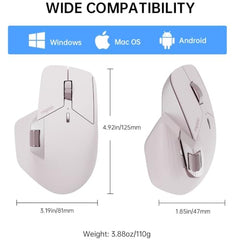 Rapoo MT760L Ergonomic MultiDevice Mouse, Rechargeable, Onboard Memory, Blk