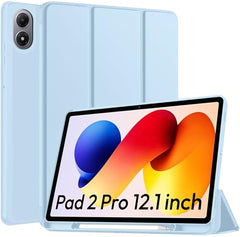 Robustrion Cover for Redmi Pad 2 Pro 12.1 inch Cover Case with Pencil Holder, Trifold Cover Case for Redmi Pad 2 Pro 5G Tablet Cover [Auto Sleep Wake Support] - Black