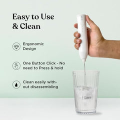Salt AeroWhisk Classic Rechargeable Milk Frother | 3 Speed Modes | Egg Beater and Milk Frother Attachment | Powerful Motor with Long Lasting Battery, Green