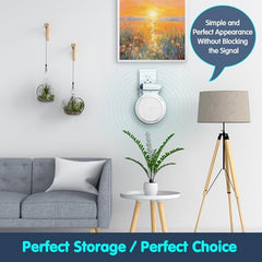 PETIMETI Wall Mount Bracket for TP-Link Deco BE23/BE25/BE3600/BE5000-2 Pack | Space Saving, Cord Management, No Tools Needed, ABS Durable, WiFi 7 Router Wall Mount Holder, Home Office Use
