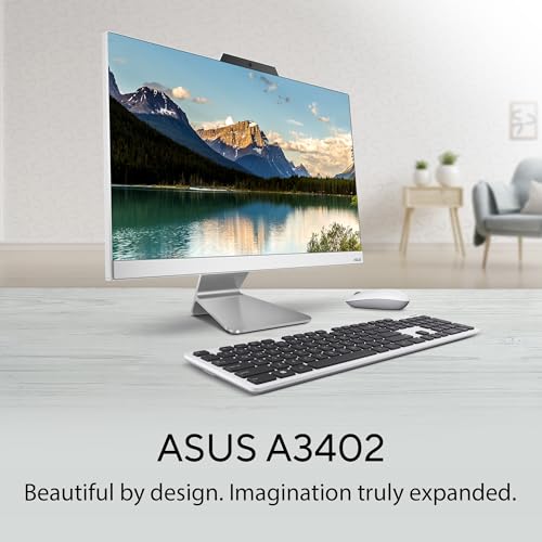 ASUS A3402, 23.8" FHD, 13th Gen, Intel Core i5-1335U, All-in-One PC (8GB RAM/512GB SSD/Windows 11/Office 2021/White/5.4 Kg) with Wireless White Keyboard & Mouse, 3 Years Warranty, A3402WVA-WPC004WS