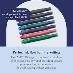 Lamy T-10 Black Ink Cartridges Pkg 5