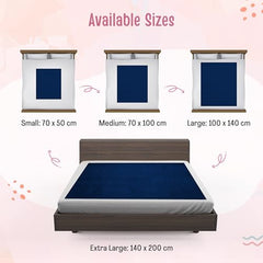 LuvLap Instadry Waterproof Baby Dry Sheet, Small Size 50x70 cm, Extra Absorbent Quick Dry Sheet for New Born,Toddler, Anti-Piling Fleece for Baby, Bed Protector, Pack of 2, Maroon & Navy Blue