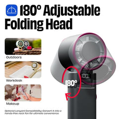 NUUK BFF Personal Hand Fan | 13000 RPM with IceTouch™ | 3600mAh Rechargeable Battery up to 10 hrs | Portable Mini Fan | 100-Speed Dial | For Travel, Office, Makeup & Outdoor | 1 Yr + 1 Month Warranty