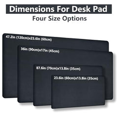 AROPANA Anti-Slip Extended Mouse Pad 90x45cm | PU Vegan Leather Desk Mat | Large Computer Desk Protector Pad with Suede Base for Keyboard, Laptop, Office & Home (Grey)