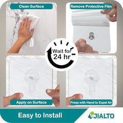 JIALTO Adhesive Hooks, Heavy Duty 5 kg Wall Hooks, Nail-Free Reusable Stainless Steel Sticky Hangers for Multipurpose Kitchen, Bathroom & Home (10 Pcs)