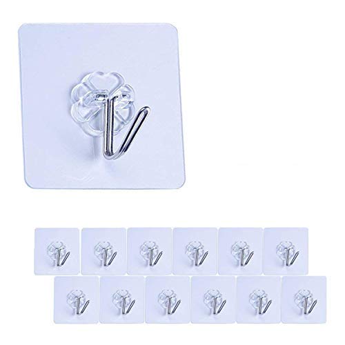 SYGA Set of 12 Self Adhesive Single Hook Multipurpose Hanger