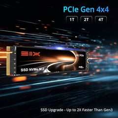 SIX NVME M.2 SSD PCIe 4.0-1TB m.2 2280 ssd, Read UP to 7350MB/s SSD 1TB for Gaming PS5 Memory Storage Expansion with Heatsink, Internal Solid State Hard Drive PCIe gen 4x4 Nvme for Laptop Desktop pc