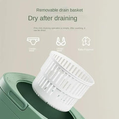 Semi Automatic FoldIng 10L Small Mini WashIng MachIne With Dryer Deep CleanIng For Underwear WashIng MachIne (C1)