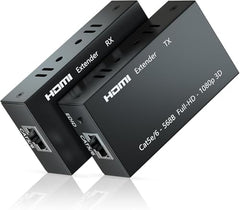 MICROWARE HDMI Extender, HDMI to RJ45 Network Cable Extender Converter Repeater Compatible with 5e / 6 1080p up to 60m HDTV HDPC PS4 STB 4K 2K (60 Meter)