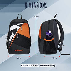 F Gear Colorado Nvy ylw 39L Large Casual backpack with Organizer Bottle compartment Water resistant lightweight, Gifts for Men Women Boys Girls Adults, College/School/Tuition/Travel Bag