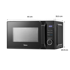 Midea 28 L Convection Microwave oven with Air Fry & Grill (MMOP03XA-ECSEBK) | 326 Auto cook menu | 900W | Child Lock