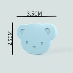 SYGA Children's Safety Pin Protective Equipment Child Safety Pin Cartoon Bear Heart Bow Baby Slobber Towel Pin (Bear Blue)