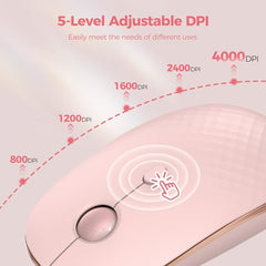 TECKNET Wireless Mouse, 2.4G Ergonomic Computer Mouse, 2600 DPI, Green