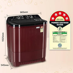 LG 11.5 kg, 5 Star, Roller Jet Pulsator with Soak, Wind Jet Dry Technology, Semi-Automatic Top Load Washing Machine (2025 Model, P115ASDAZ, Smart Filter & Rat Away feature, Burgundy)