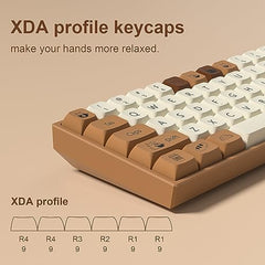 dagaladoo Cute PBT keycaps,Coffee Cat, XDA Profile Keyboard Keycaps