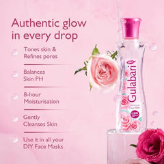 Dabur Gulabari Premium Rose Water - 400ml (Pack of 3) | With No Paraben | Cleanses, Hydrates & Moisturises Skin | Balances & Restores Skin's pH Levels | For All Skin Types