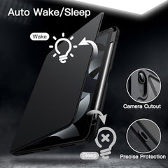 JETech 360° Rotating Case for iPad Air 11" M4/M3/M2 & Air 5/4 10.9", Black