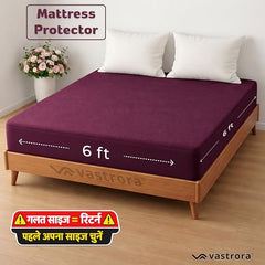Vastrora 100% Waterproof Mattress Protector Queen Size 5x6 Ft | 60x72 in | Pee & Urine Proof Mattress Cover | Elastic All-Around | Terry Cotton Fitted Bed Cover | Noiseless, Breathable Bed Protector