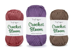 Craft Affair | Crochet Bloom Cotton Yarn 8ply (Each Color 2mm, 77Meter, 50Gram) 100% Pure Cotton | for Knitting Yarn | Craft & DIY Project: Grey, Pink, Off White