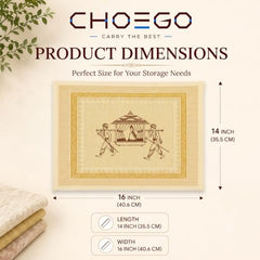 Choego New Season Wedding Print Saree Cover Pack of 12 | Zip closure, Doli Print Reusable storage bags, Ideal for bridal designer sarees, Wardrobe organizer, One side transparent