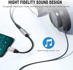 GadgetBite Aux Type-C to 3.5mm Audio Adapter Connector with Built-in DAC Chip Compatible with iPhone 15 Pro Max/ 15 Pro/ 15 Plus, Galaxy S24 Ultra/ S23 Ultra/ S22/ S21, Flip/Fold, iPad Pro & Other