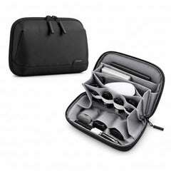 Birch & Co. Travel Organizer Pouch - Gadgets, Cable and Travel Accessories Organisers with Multiple Compartments, Zipper Pocket, Pen Holders, Water-Resistant Accessory Case for Cables, Grey