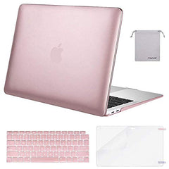 MOSISO Compatible with MacBook Air 13 inch Case 2021-2018 Release A2337 M1 A2179 A1932, Plastic Hard Shell&Keyboard Cover&Screen Film&Storage Bag for MacBook Air 13.3 inch Case, Deep Teal