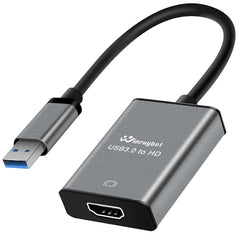 USB 3.0 to HDMI Adapter for Monitor 1080P@60Hz Display with 5Gbps High Speed Transmission, Support Extend & Mirror Mode, Compatible with Window Mac Laptop Desktop Projector TV