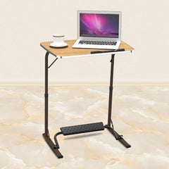 TABLE MAGIC- BADE Multipurpose Laptop Table Mat Finish - Adjustable, Foldable, Portable, Engineered Wood Top with Footrest, Top Size 60 * 45cm (X-Large, Midnight Black)