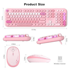 MOFII Wireless Keyboard and Mouse Combo, Full Size, 2.4GHz, Windows, Purple
