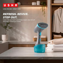 Usha 3710 1000Watt 1.75 kg Heavy Weight Dry Iron | Double Coat Golden Non Stick Soleplate for Longer Durability | Extra Long Soleplate | 360° Swivel Cord | 2 Years Warranty | (White)