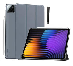 ProElite Cover for Xiaomi Mi Pad 8/8 Pro/Mi Pad 7/7 Pro 11.2 inch Cover, Flip Case Cover with Transparent Back & Stylus Pen [Auto Sleep Wake Support], Black