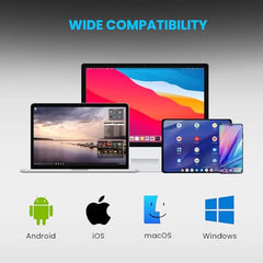 Portronics Bubble Multimedia Wireless Keyboard 2.4 GHz & Bluetooth 5.0 Connectivity, Noiseless Experience, Compact Size for iOS iPad Air, Pro, Mini, Android, Windows Tablets PC Smartphone(Black)