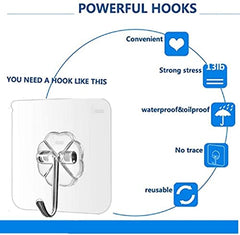 Misamo Enterprise PVC Wall Hooks, Pack of 15, Transparent
