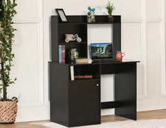 DeckUp Zeus Engineered Wood Study Table and Office Desk (Wotan Oak & White)