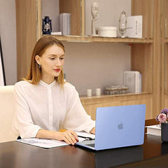 MOSISO Compatible with MacBook Pro 13 inch Case M2 2025, 2024, 2023, 2022-2016 A2338 M1 A2251 A2289 A2159 A1989 A1708 A1706, Plastic Hard Shell&Keyboard Cover&Screen Film&Storage Bag, Serenity Blue