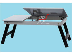DDS Dream Decor Shoppee Wood Portable Laptop Table Adjustable Height With 1 Drawer (Blue)