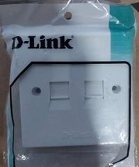 MakWorld Combo 2 RJ45 CAT6E LAN I/O Network Keystone Jack + Gang Box + Dual Port Face Plate (Pack of 1)