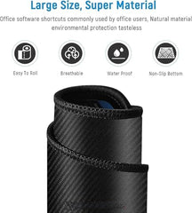 Uniquora Large Desk Mouse Mat, Extended Gaming, Office Keyboard Pad, Waterproof Non-Slip Surface, Stitched Edge Anti-Fray Thick Fabric Rubber Base Mat for Home Laptop Study or Work Setup (Gaming)