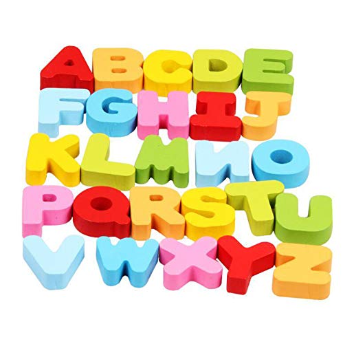 SYGA Educational Wooden Alphabet Block Puzzle Uppercase Letter Learning Toy