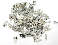 M Fabrics Stainless Steel Pant Trouser Hooks (Silver, 2-Part Sew-On, Set of 20) | Rust-Free Fasteners for Pants, Shorts, Dresses & Garments