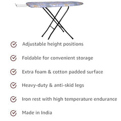 Drumstone 𝟓+𝟓 𝐘𝐄𝐀𝐑 𝐆𝐔𝐀𝐑𝐀𝐍𝐓𝐄 Premium Wooden Ironing Board/Table with Iron Holder, Foldable & Adjustable | Deluxe Plus - 𝐆𝐢𝐟𝐭 𝐟𝐨𝐫 𝐘𝐞𝐚𝐫-𝐄𝐧𝐝 & 𝐀𝐥𝐥 𝐎𝐜𝐜𝐚𝐬𝐢𝐨𝐧𝐬