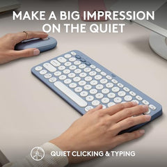 Logitech Pebble 2 Combo, Wireless Keyboard and Mouse, Quiet and Portable, Customisable, Logi Bolt, Bluetooth, Easy-Switch for Windows, macOS, iPadOS, Chrome -
