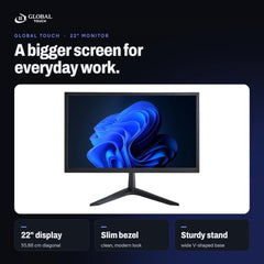 GLOBAL TOUCH Desktop Set i5 3rd Gen 8GB RAM 256GB SSD 22 Inch Monitor