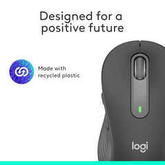 Logitech Signature M650 Wireless Mouse - for Small to Medium Sized Hands, 2-Year Battery, Silent Clicks, Customisable Side Buttons, Bluetooth -Graphite