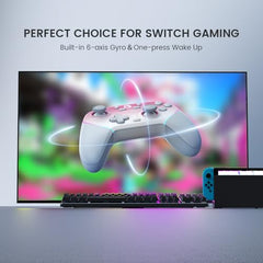 GameSir Super Nova Wireless Gaming Controller for PC/Switch/iOS/Android, 1000Hz Polling Rate, Hall Effect Stick & Trigger, 1000mAh with Charging Dock(Pink)
