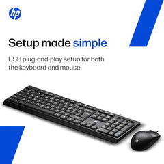 HP KM120 Wired Mouse and Keyboard Combo (AB3D0AA)