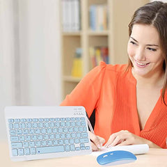 SHARE SUNSHINE Bluetooth Wireless Keyboard and Mouse Combo, Pink Ultra-Slim, Ergonomic, Rechargeable, Compatible with Apple iPad iPhone Samsung Tablet Android PC Mac