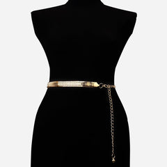 SYGA Waist Chain with Adjustable Metal Hook, Gold Color, Fashion Jewelry Belt for Women